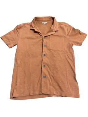 Old Navy Boy’s Orange Short Sleeve Button-Up Shirt